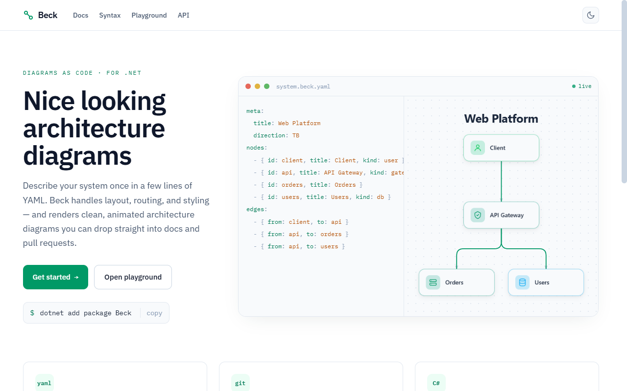 Screenshot of Beck